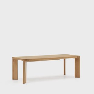Kave Home Uitschuifbare Eettafel 'Jondal' Eikenhout, 200/280 x 100cm