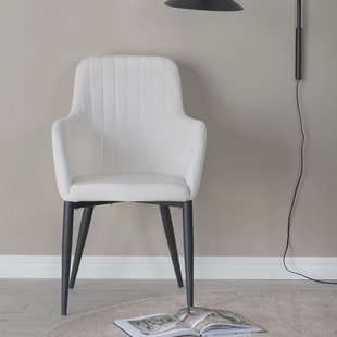 Nohr Eetkamerstoel 'Clenton' Rib, kleur Wit