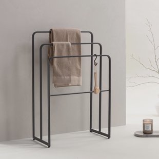 Nohr Handdoekenrek 'Shinika' 84 x 54cm, kleur Zwart