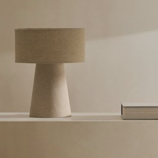 Kave Home Tafellamp 'Algaida' Stof, 35cm hoog