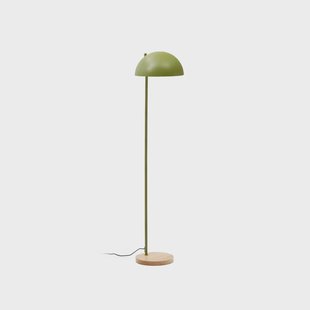 Kave Home Vloerlamp 'Catlar' Essenhout en metaal, kleur Groen