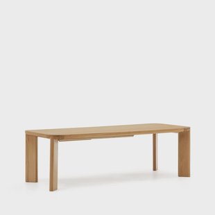 Kave Home Uitschuifbare Eettafel 'Jondal' Eikenhout, 240/320 x 100cm