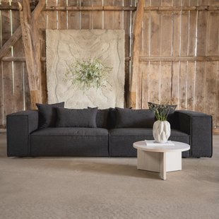 Nohr 3-zits Bank 'Yulonda' Bouclé, kleur Zwart