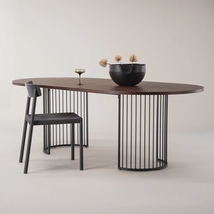 Nohr Ovale Eettafel 'Emmauel' Walnoot MDF, 220 x 110cm