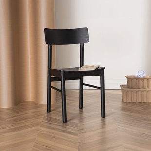 Nohr Eetkamerstoel 'Waylen' Berkenhout, kleur Zwart