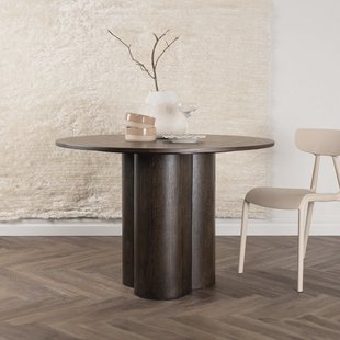 Nohr Ronde Eettafel 'Anh' 110cm, kleur Mokka