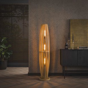 LifestyleFurn Vloerlamp 'Lori' Mangohout, 3-lamps