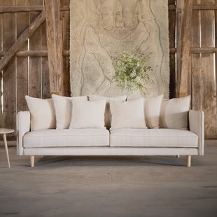 Nohr 3-zits Bank 'Nghia' 240cm Linnen, kleur Beige