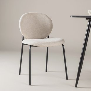 Nohr Eetkamerstoel 'Marguita' Bouclé, kleur Beige