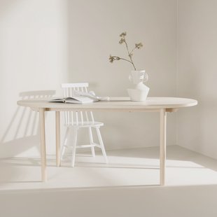 Nohr Ovale Eettafel 'Brandee' 180 x 90cm, kleur Whitewash