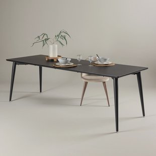 Nohr Eettafel 'Tabia' MDF 230 x 85cm, kleur Zwart