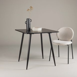 Nohr Bistrotafel 'Austina' 75 x 75cm, kleur Zwart