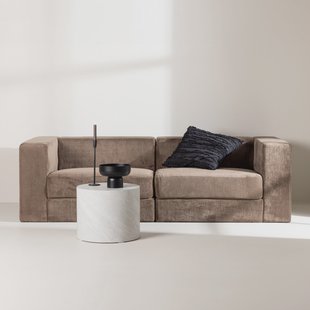 Nohr 3-zits Bank 'Ramzi' Linnenlook, 238cm, kleur Bruin