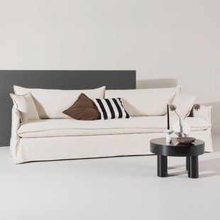 Nohr 4-zits Bank 'Elden' Linnen, 275cm, kleur Beige