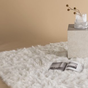 Nohr Vloerkleed 'Alexes' Fake Fur, 160 x 230cm, kleur Wit
