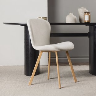 Nohr Eetkamerstoel 'Corion' Linnen, kleur Beige/Naturel