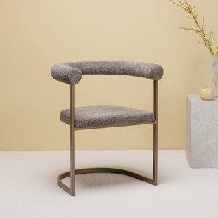 Nohr Eetkamerstoel 'Fabrice' Bouclé, kleur Bruin