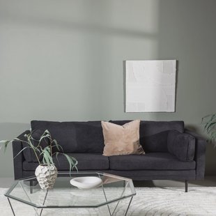 Nohr 3-zits Bank 'Tylan' Linnenmix, kleur Zwart