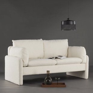 Nohr 2-zits Bank 'Reba' Teddy, kleur Wit