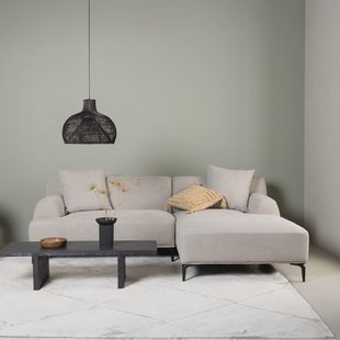 Nohr 3-zits Loungebank 'Tacora' Rechts, 242cm, kleur Lichtgrijs