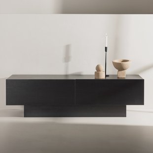 Nohr TV-meubel 'Willam' met 2 kleppen, 160cm, kleur Zwart