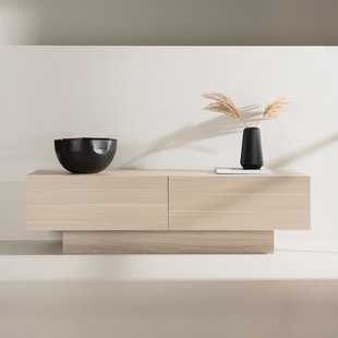 Nohr TV-meubel 'Willam' met 2 kleppen, 160cm, kleur Whitewash