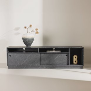 Nohr TV-meubel 'Charla' 180cm, Betonlook, kleur Zwart