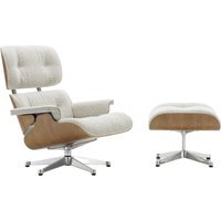 Vitra Lounge Chair & Ottoman - VitraKirscheNatur - Nubia crème/zand - gepolijst