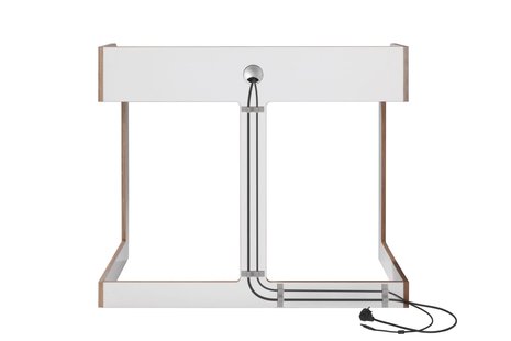 Müller Möbelwerkstätten PLANE secretaire - CPL wit met berk