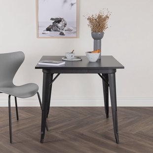 Nohr Vierkante Bistrotafel 'Jerae' 80 x 80cm, kleur Zwart