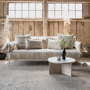 Nohr 3-zits Bank 'Abiel' Linnen, kleur Beige