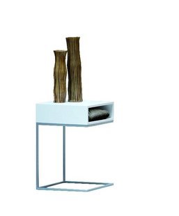 Jan Kurtz Dina bijzettafel - wit - zilver