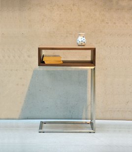 Jan Kurtz Dina bijzettafel - Notenhout, naturel - zwart