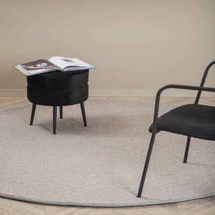 Nohr Rond Vloerkleed 'Lorenda' 200cm, kleur Grijs