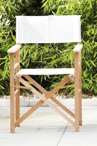 Jan Kurtz Maxx regisseursstoel - Teak - wit - teak