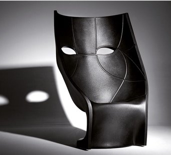 Driade Nemo fauteuil - zwart glanzend - draaibaar