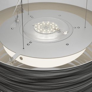 Foscarini Tress hanglamp - greige - Ked - dimbaar - grande Ø48 x 41 cm