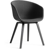 HAY About a Chair AAC 23 - zwarte lak op waterbasis - Steelcut Trio 195 - zwart