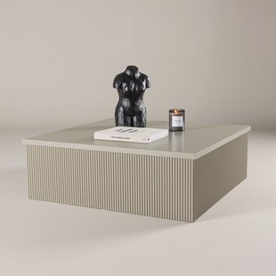 Nohr Vierkante Salontafel 'Mistina' MDF, 90 x 90cm, kleur Beige