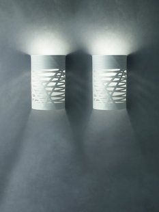 Foscarini Tress wandlamp - wit - piccola 25 x 40 x 13,5 cm