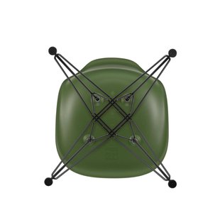 Vitra DSR Eames Plastic Side Chair - basic dark gepoedercoat - forest RE