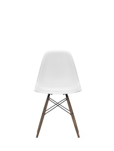Vitra DSW Eames Plastic Side Chair - donkere esdoorn - katoen wit RE