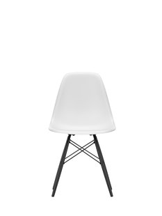 Vitra DSW Eames Plastic Side Chair - esdoorn zwart - katoen wit RE