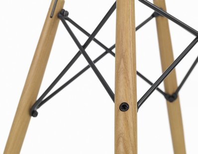 Vitra DSW Eames Plastic Side Chair - honingkleurig essenhout - ijsgrijs RE