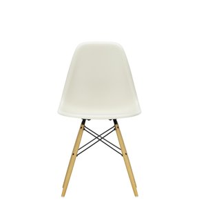 Vitra DSW Eames Plastic Side Chair - gelige esdoorn - kiezelsteen RE