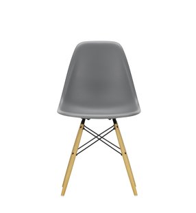 Vitra DSW Eames Plastic Side Chair - gelige esdoorn - granietgrijs RE