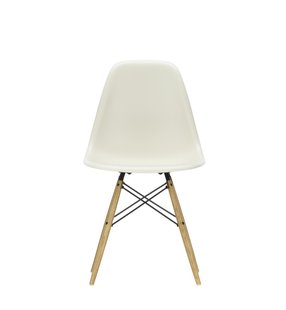 Vitra DSW Eames Plastic Side Chair - honingkleurig essenhout - kiezelsteen RE
