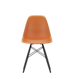 Vitra DSW Eames Plastic Side Chair - esdoorn zwart - roestoranje RE