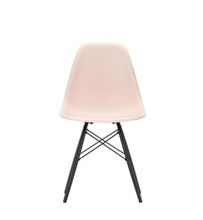 Vitra DSW Eames Plastic Side Chair - esdoorn zwart - zachtroze RE