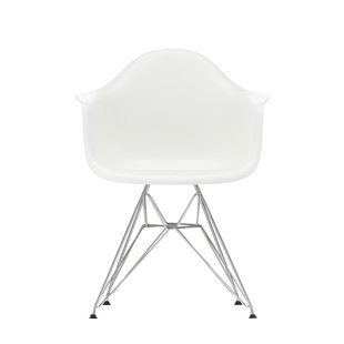 Vitra DAR Eames Plastic Armchair - verchroomd - wit